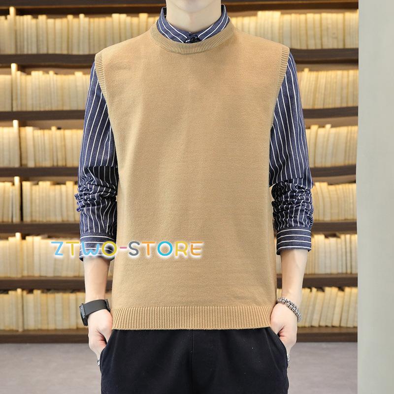 セーター メンズ 長袖シャツ ベスト ニット フェイクレイヤード メンズ ニット 秋冬 カジュアル ニット セーター 2色 Ztwo1223 Mj10 Z2ストア 通販 Yahoo ショッピング