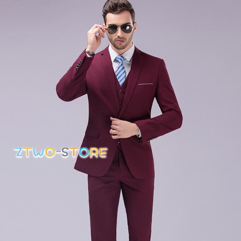 スーツ メンズ レギュラーフィット １ツボタン 春夏　秋冬 ウォッシャブルスラックス ワンタック　ワインレッド　 無地 フォーマル オフィス OL 通勤 スーツ メンズ レギュラーフィット 1ツボタン 春夏 秋冬