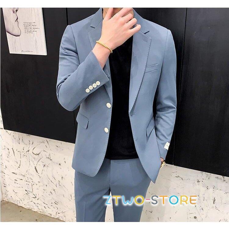 ビジネススーツ メンズ 通勤 スーツセットアップ 上下セット ライトブルー 1ボタン 紳士服 フォマール 就活 就職 結婚式 二次会 ピーススーツ 細身 Ztwo1223 Ntz60 Z2ストア 通販 Yahoo ショッピング
