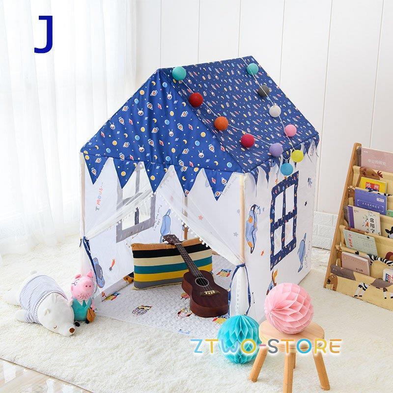 キッズテント 木製 10色 子供用ベッド ティピー テント キッズ 折りたたみ シンプル 室内 コットンキャンパス 女の子 男の子 おもちゃテント 知育玩具 秘密基地_6