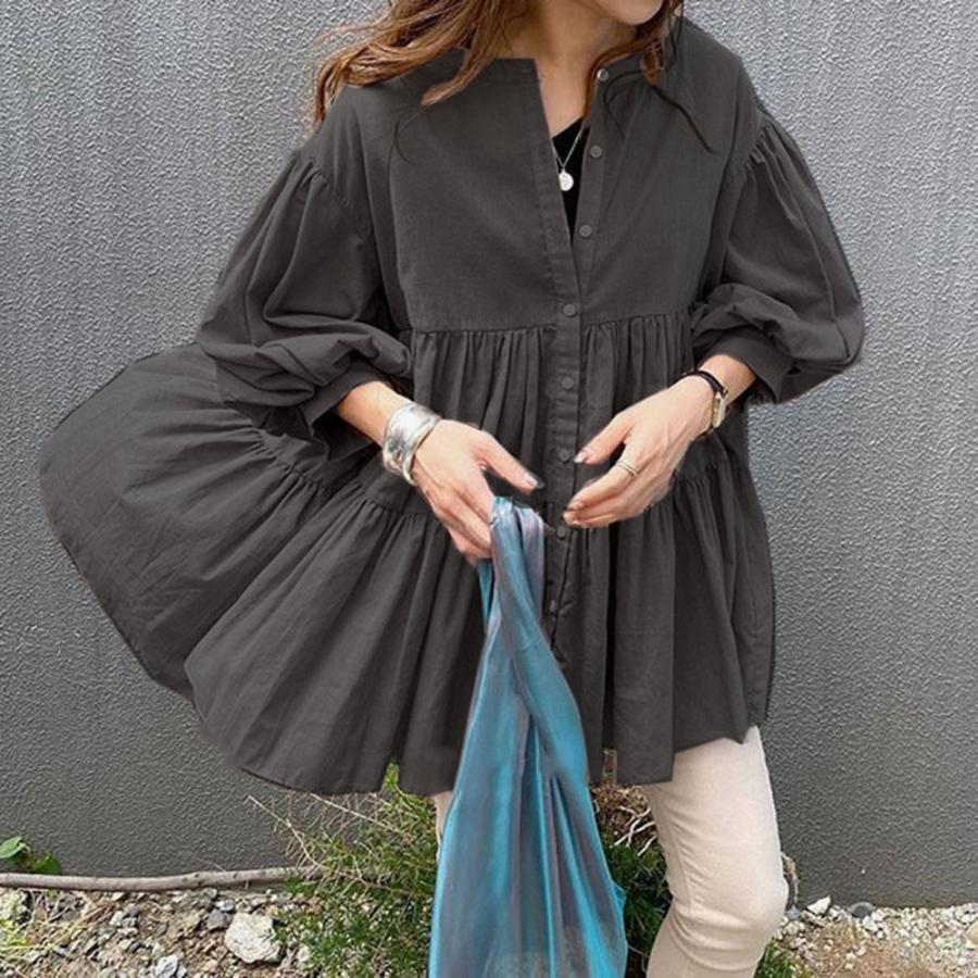 【美品】トレフルプラスワン　袖バルーンブラウス　ストライプ 袖バルーンブラウス | Tops,ブラウス | | TREFLE＋1（トレフル