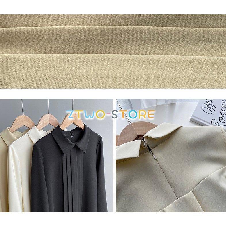 プリーツプリーズ ライトイエロー 長袖シャツ ブラウス 変形 無地 3サイズ プリーツプリーズ ライトイエロー 長袖シャツ ブラウス 変形 無地 3