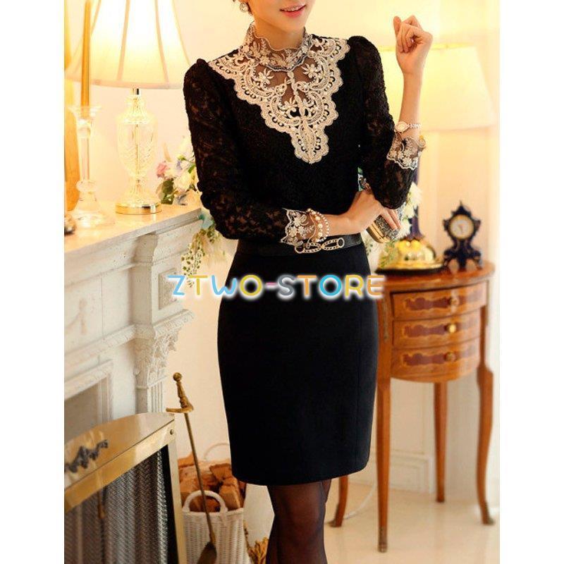 レディース❤️ブラウス　長袖　バルーン袖　刺繍　パール　ビジュー 2色有り レディース ブラウス 長袖 レース シャツ カットソー