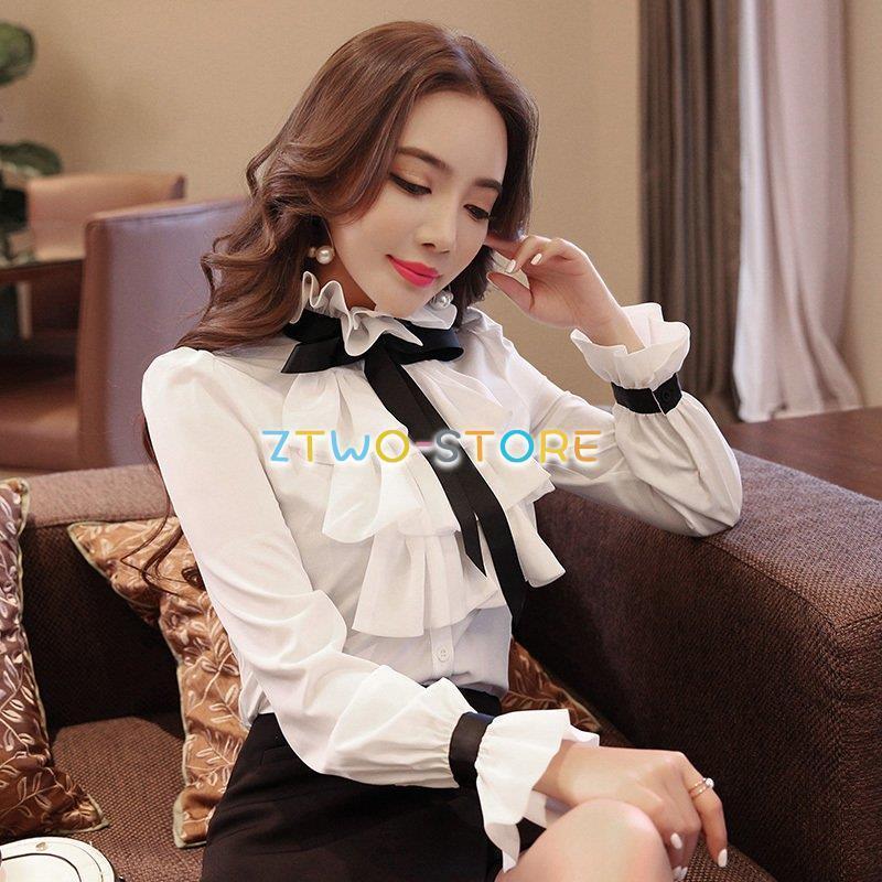 もなか バーガンディ フリルリボンシャツ heavenly｜リネン フリル リボン ブラウス 2311072-rf - Piu di