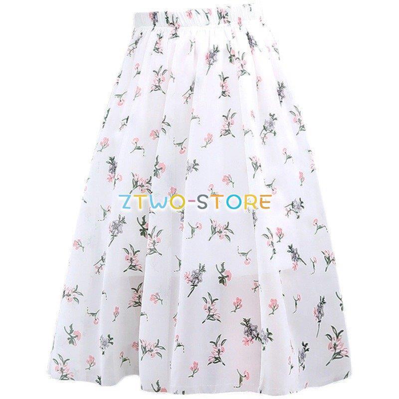 3色有り レディース スカート 膝丈 Aライン ウエストゴム