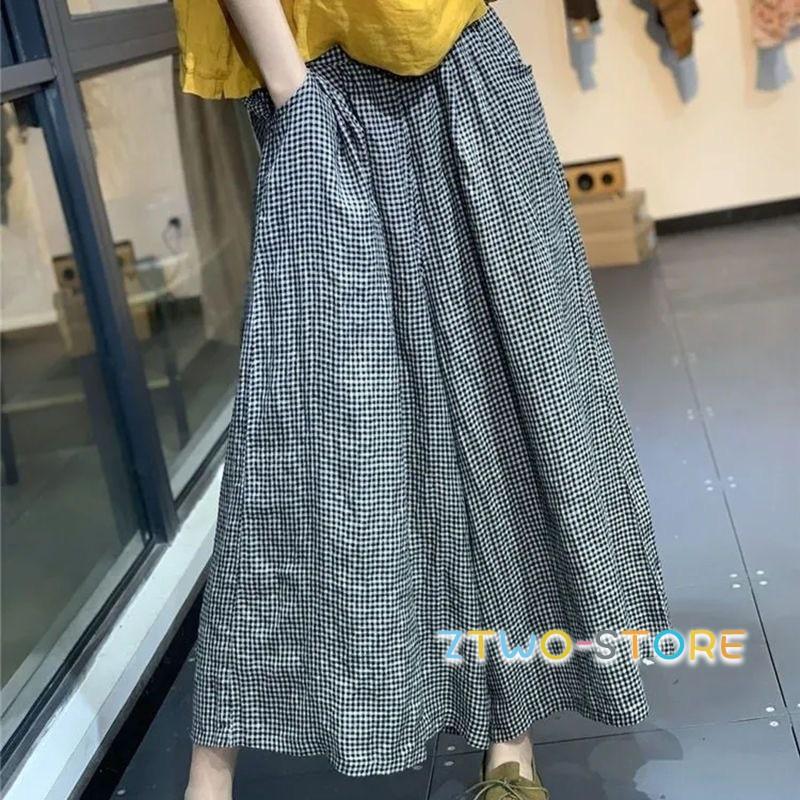 2パターン有り ワイドパンツ レディース ロング丈 ギンガム