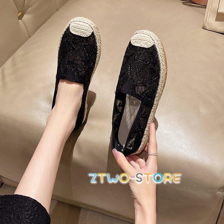 メッシュフラットシューズ 黒 リボン付き REMME】メッシュフラットシューズ | human woman（ヒューマン