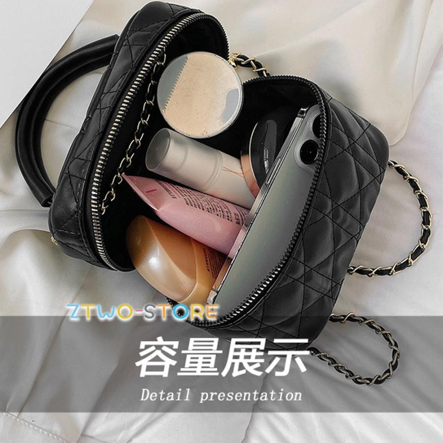 ブラック キルティングショルダーバッグ CLEA ショルダーバッグ バッグ フラワーモチーフ キルティング