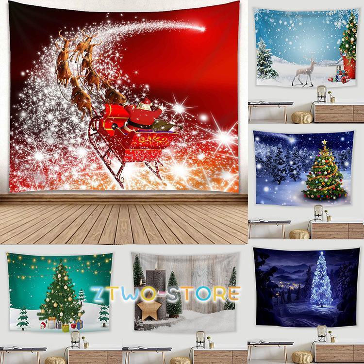 クリスマス タペストリー ラインチェック柄抽象的な3dタペストリー壁