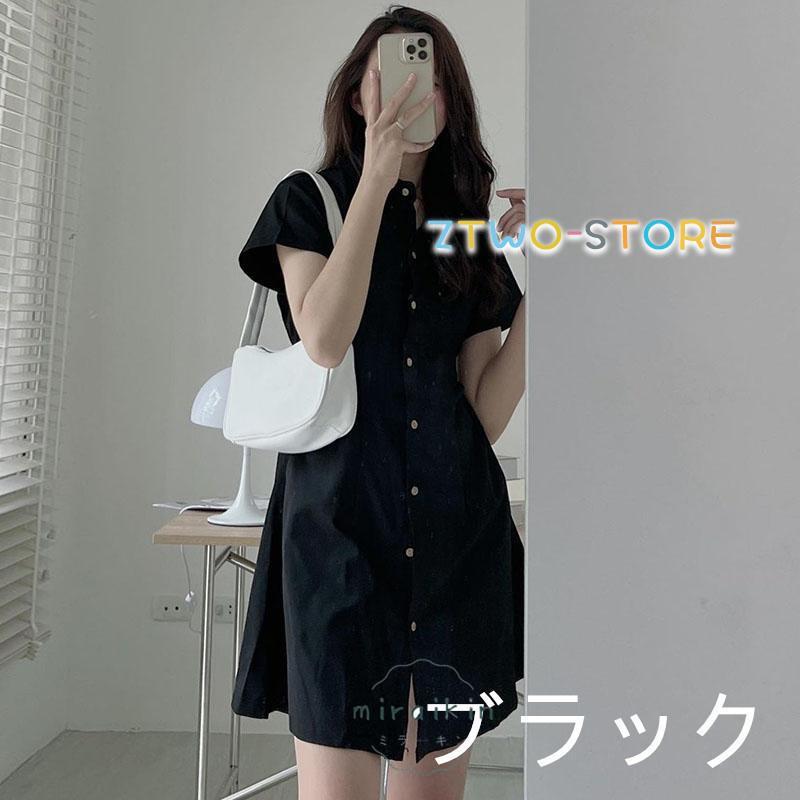 ワンピース半袖膝上丈 シャツワンピース ミニワンピース ミニ丈 ワンピース半袖膝上丈 シャツワンピース ミニワンピース ミニ丈