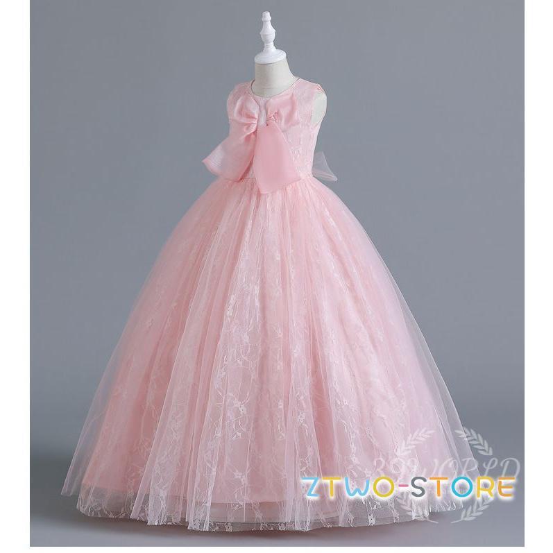 子供ドレス 発表会ドレス ワンピース ロング 結婚式 ピンク ホワイト