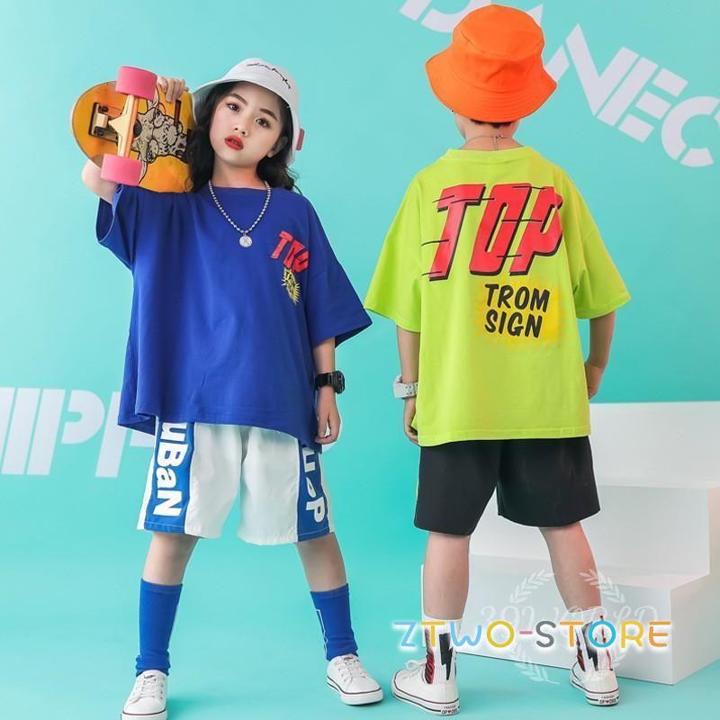 キッズダンス衣装 ヒップホップ セットアップ 子供 キッズ 韓国子供服 HIPHOP 男の子 女の子 ジャズダンス 練習着 発表会 ダンス｜ztwo-store｜02