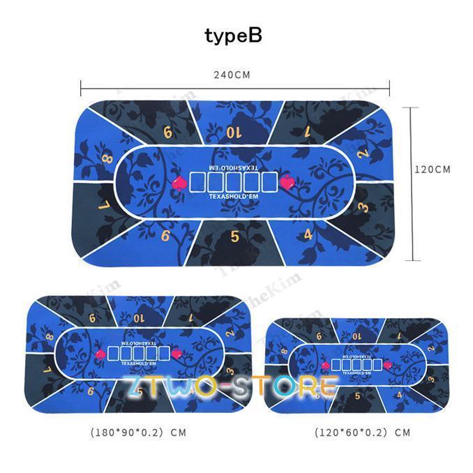 テキサスホールデム ポーカーマット 60×120cm レイアウト プレイマット