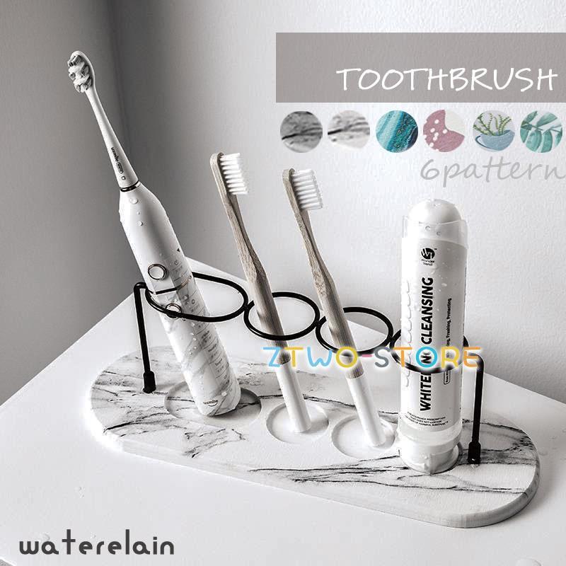 歯ブラシスタンド珪藻土ワイド ドライストーン歯ブラシホルダー、浴室用珪藻土歯ブラシホルダー、速乾電動歯ブラシ&amp;歯磨き粉ホルダーカップ、珪藻土バスルームシン