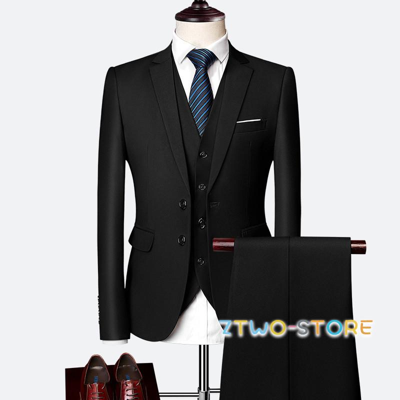 新作 お洒落タキシード 紳士服 礼服 スリーピース メンズスーツ