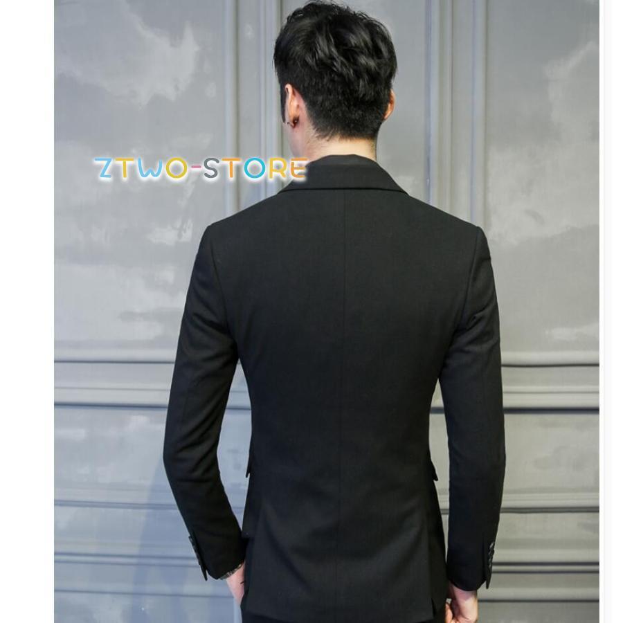 メンズスーツ 無地 タキシードスーツ 3点セットスーツ ダブルボタン