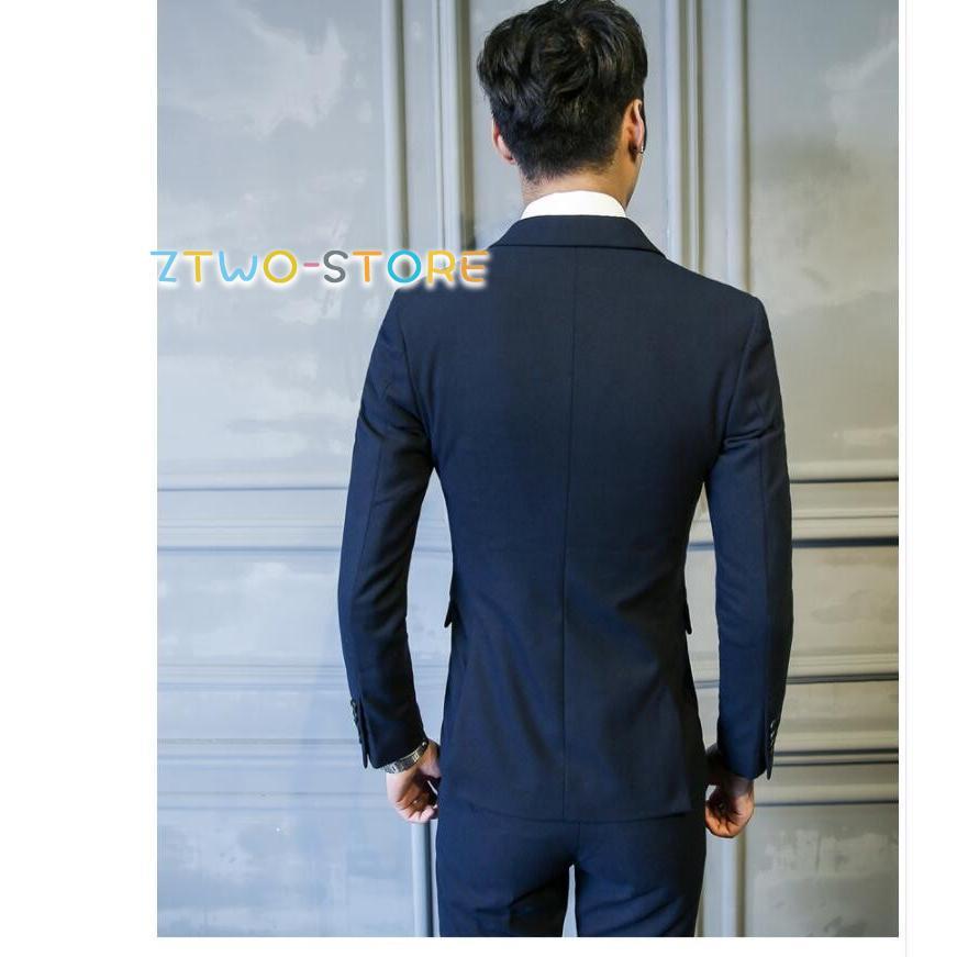 メンズスーツ 無地 タキシードスーツ 3点セットスーツ ダブルボタン