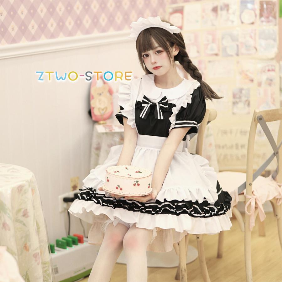 メイド服 コスプレ ロリータ ゴスロリ 姫洋服 コスチューム 仮装 学園