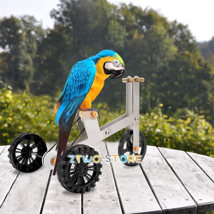 鳥インテリジェンストレーニングおもちゃオウムパズル自転車おもちゃ