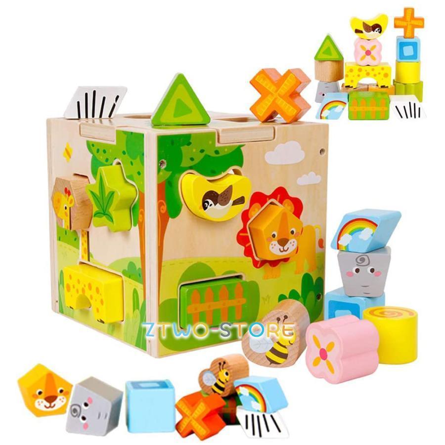 形合わせ 木製パズル 知育玩具 モンテソッリー 型はめ 幾何認識 色認識