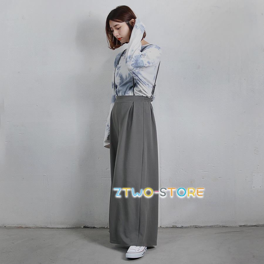 サロペット オーバーオール ワイドパンツ パンツ レディース ボトムス