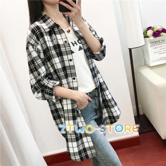 ロングシャツブラウス レディース 赤 チェック シャツ 黒 チュニック