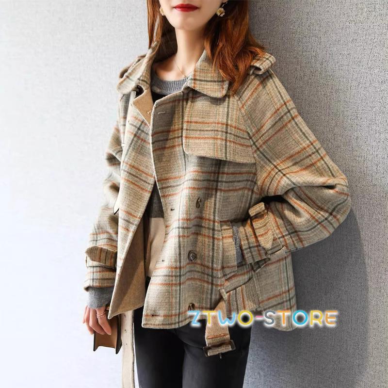 Anplegant アンプレガント　ショートコート チェック柄 Anplegant アンプレガント ショートコート チェック柄