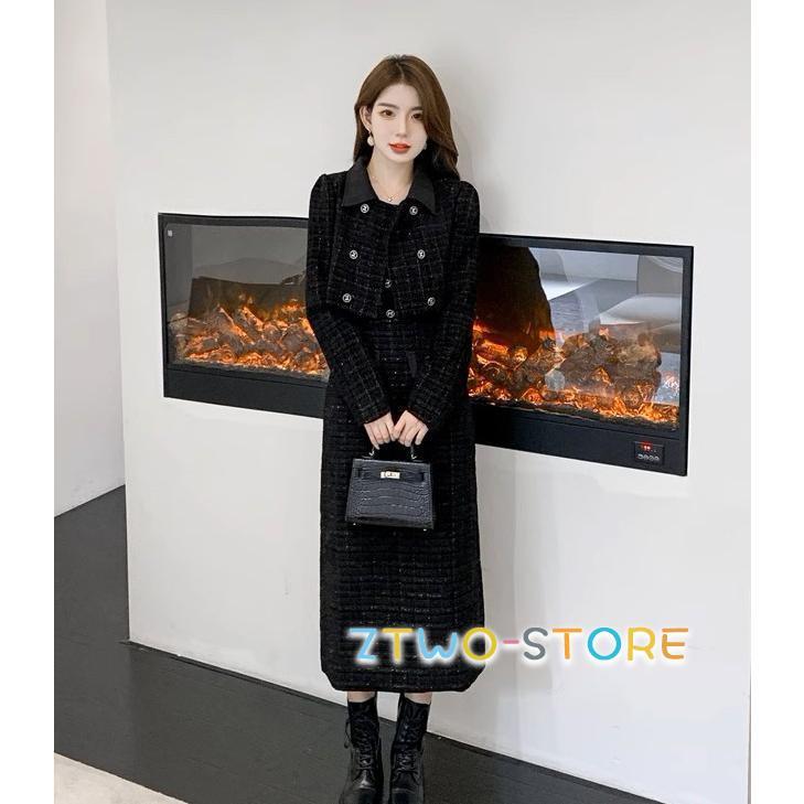 ツイード ワンピース セットアップ レディース きれいめ