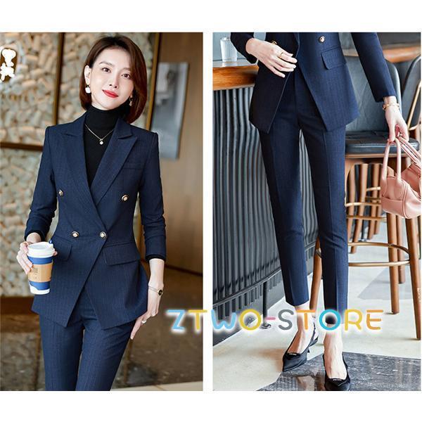 未使用8.2万 フレッシュサービス セットアップ 上下 ジャケット パンツ M セットアップ パンツスーツ レディース 2点セット 無地