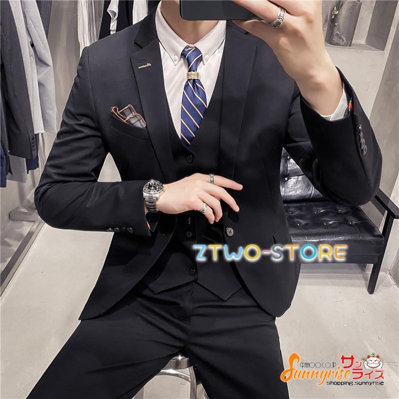 スーツ メンズ スリーピース 3ピース カジュアルスーツ ベスト