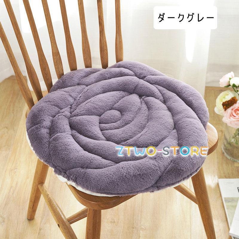 素敵なレース座布団⭐️ シートクッション／薔薇モチーフ／３段レース／ピンク② 素敵なレース座布団⭐️ シートクッション／薔薇モチーフ／3段