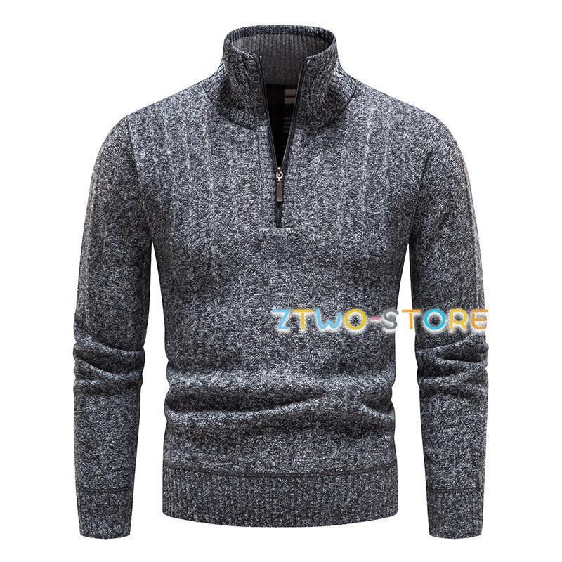 ゴルフウェア ニットセーター メンズ 長袖 ゴルフ タートルネック ハイネック 暖かい  スポーツ 秋冬 防寒 厚手 Tシャツ トップス 無地 | ブランド登録なし | 01