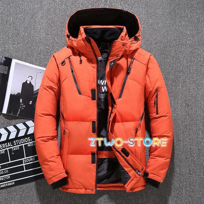 ダウンジャケット メンズ ダウンコート ショート丈 フード付き ライト