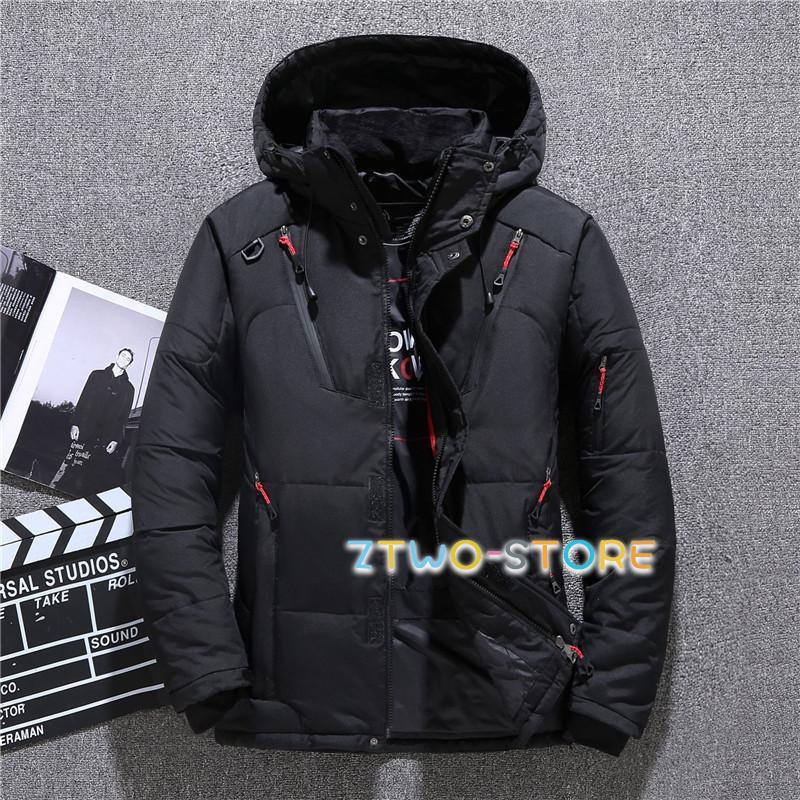 ダウンジャケット メンズ ダウンコート ショート丈 フード付き ライト