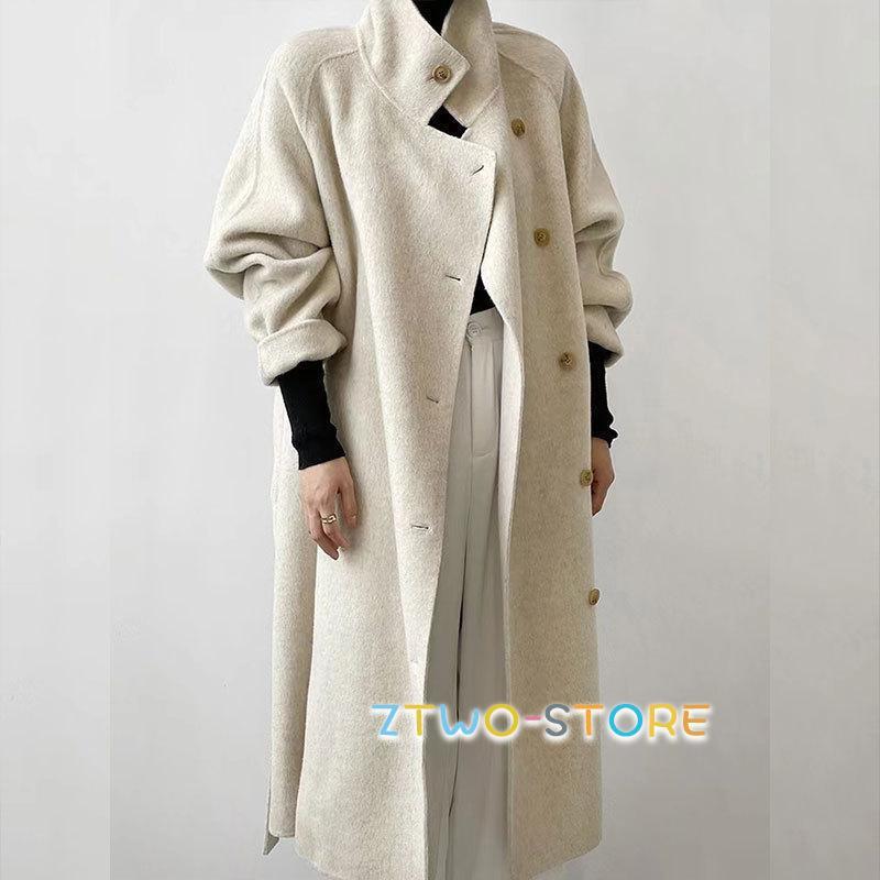 チェスターコート ラシャ レディース ロングコート ウールコート 冬秋