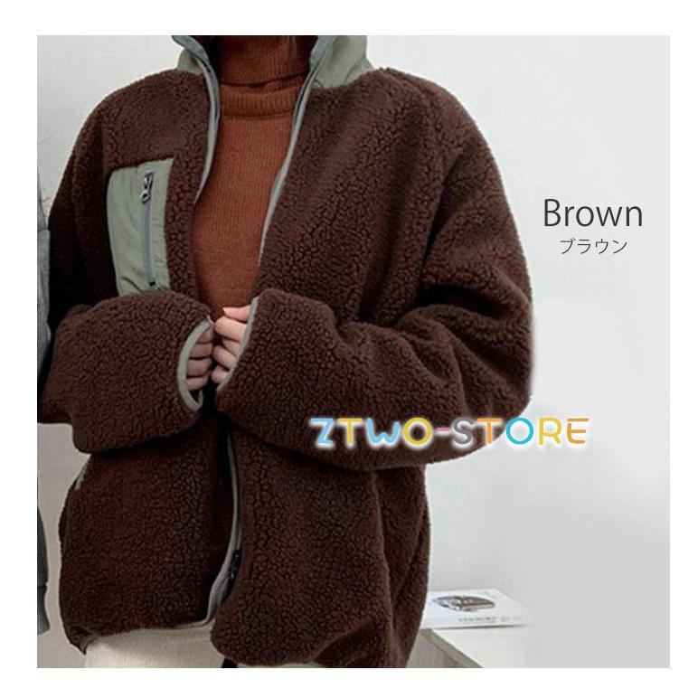 ボアジャケット アウター リバーシブル レディース ブルゾン