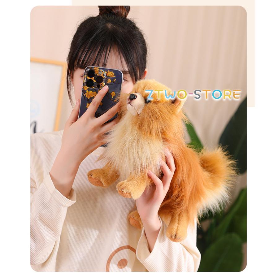 ぬいぐるみ ポメラニアン 犬 リアル 本物そっくり 生々しい いぬ 抱き