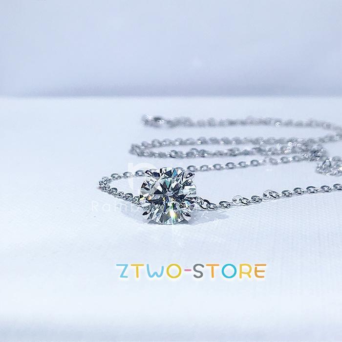 ネックレス レディース 1.0ct 一粒 CZダイヤ 1カラット シンプル 彼女 嫁 母 女性 誕生日プレゼント 20代30代40代50代 母の日ギフトの画像