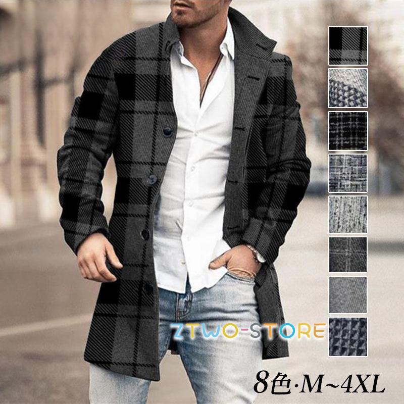 チェスターコート メンズ ロング 韓国 おしゃれ トレンチコート ダブル