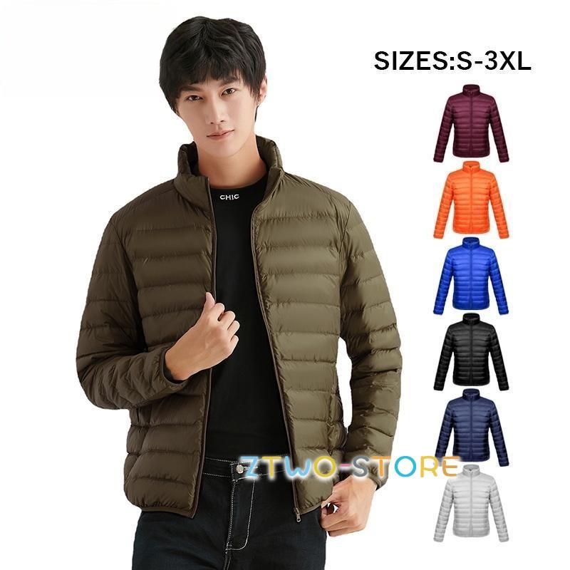 ダウンジャケット メンズ おしゃれ 光沢 ダウンコート レギュラー丈