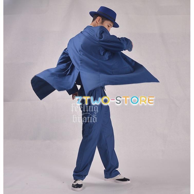 ロックダンス衣装 ジャケット レディース メンズ スーツ 白 黒 赤 青