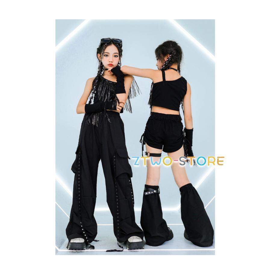 ダンス衣装 黒 ガールズ ヒップホップ 衣装 K-POP 韓国 ジャズ