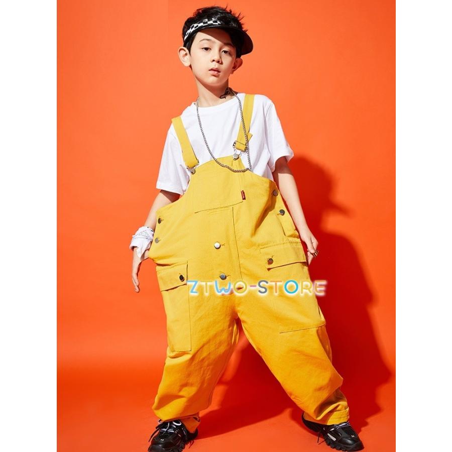 オーバーオール キッズダンス衣装 派手 つなぎ K-POP 韓国 サロペット
