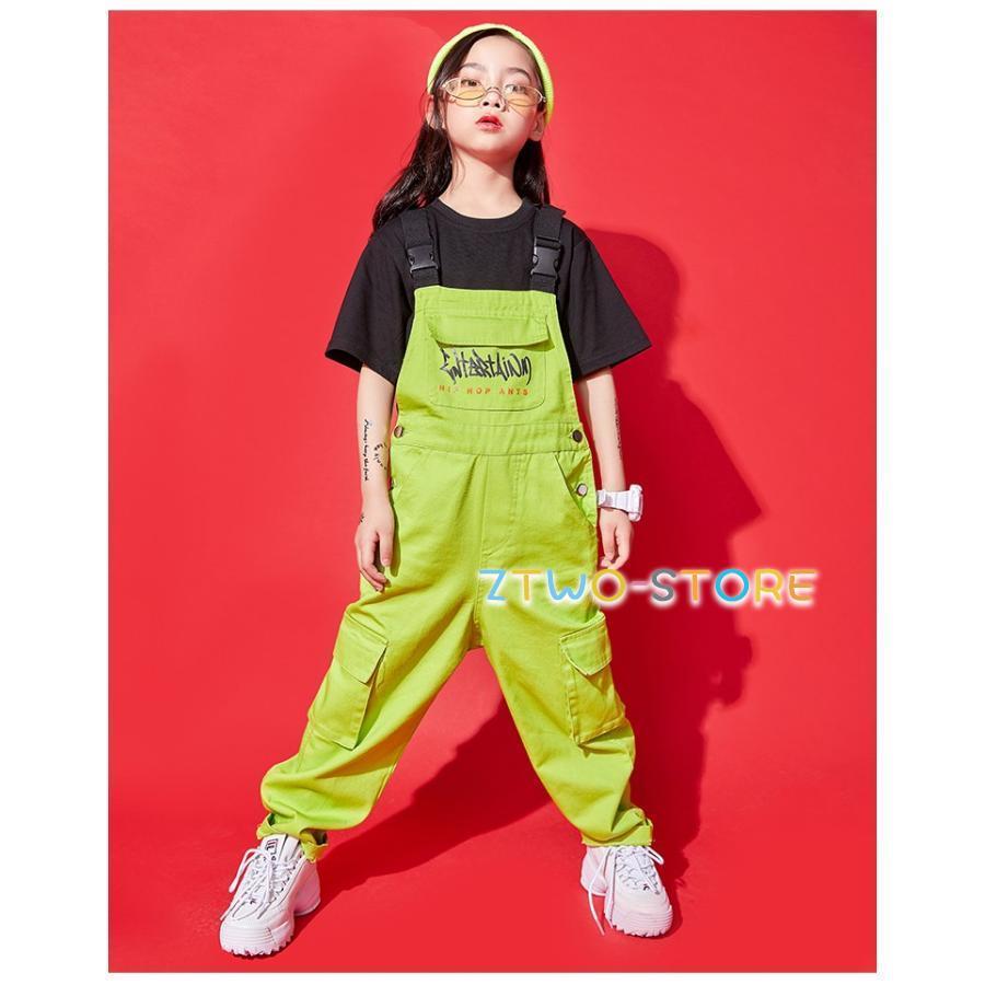 オーバーオール キッズダンス衣装 派手 つなぎ K-POP 韓国 サロペット