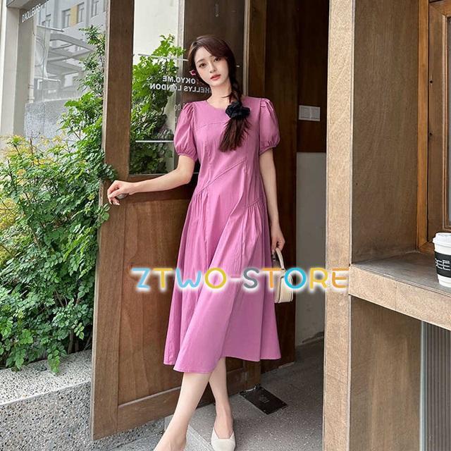 ワンピース 半袖 きれいめ ロングワンピース 夏 レディース 黒 白