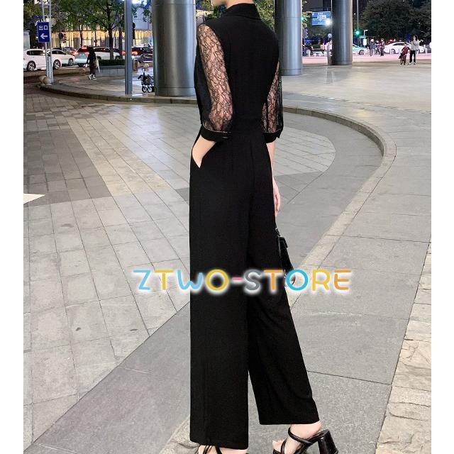 襟付き オールインワン レディース パーティードレス かっこいい