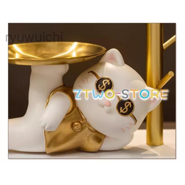 開運 招き猫 置物 開店祝い プレゼント ギフト 鍵 収納 キーフック