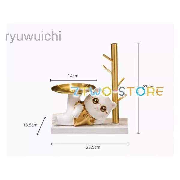 開運 招き猫 置物 開店祝い プレゼント ギフト 鍵 収納 キーフック