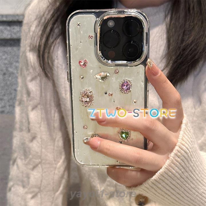iPhoneケース ラインストーン ビジュー おしゃれ キラキラ iphone15