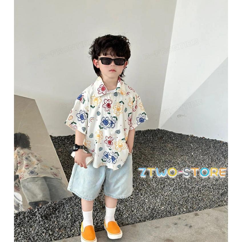 親子ペア ワンピース アロハシャツ 花柄 リンクコーデ 親子 セット 夏